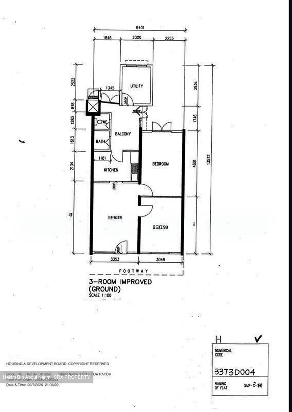 Blk 98 Toa Payoh Palm Spring (Toa Payoh), HDB 3 Rooms #638209911